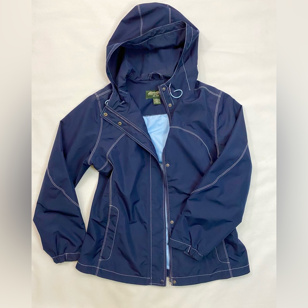 Eddie Bauer Hooded Mid Length Wind Breaker